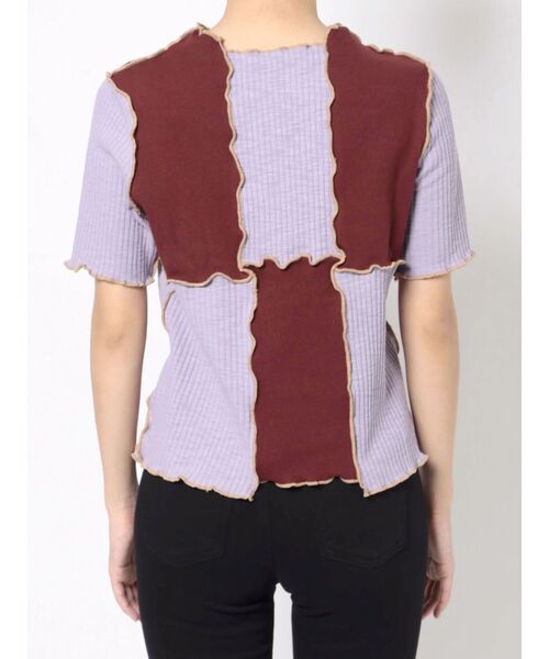 jouetie(ジュエティ)の「チェッカーメロートップス【セットアップ対応】(Tシャツ/カットソー・レディース・ブラック/レッド/ボルドー/グリーン・MEDIUM)」の18枚目の写真