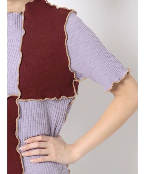 jouetie(ジュエティ)の「チェッカーメロートップス【セットアップ対応】(Tシャツ/カットソー・レディース・ブラック/レッド/ボルドー/グリーン・MEDIUM)」の20枚目の写真