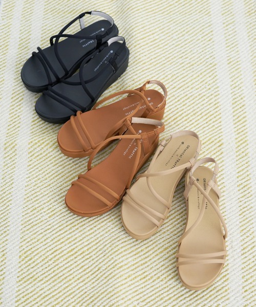 ORiental TRaffic(オリエンタルトラフィック)の「【TGC着用】ORiental TRafficチューブサンダル(サンダル・レディース・ブラウン/ライトイエロー/ブラック・L/M/S)」の1枚目の写真