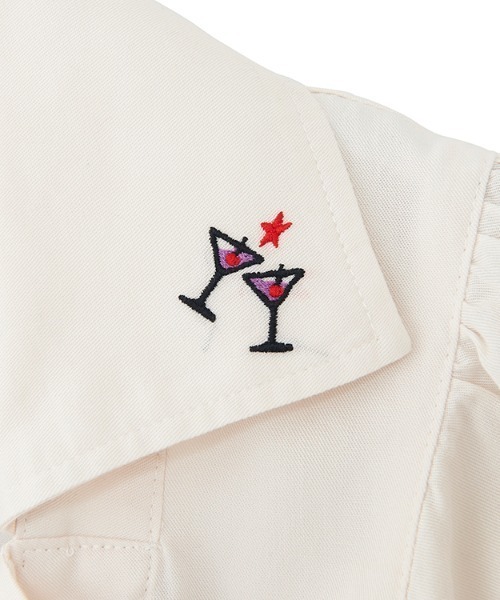 HYSTERIC GLAMOUR（ヒステリックグラマー）の「GIRL WASTED刺繍 コンパクトボウリングシャツ（シャツ/ブラウス・レディース・ホワイト/ブラック/ブルー・SMALL/MEDIUM）」の6枚目の写真