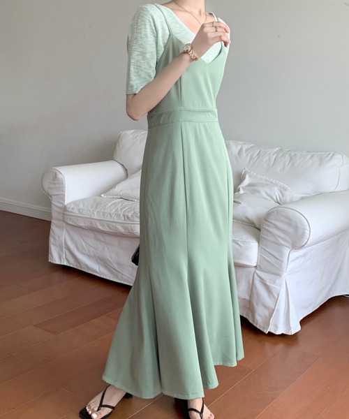 エムミーエメ ワンピース セール】ウエストマークマーメードキャミワンピース（ワンピース