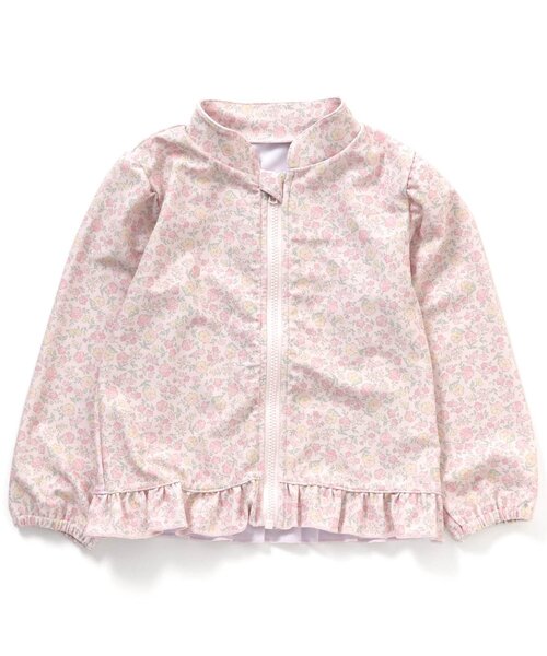 Ampersand（アンパサンド）の「フリルラッシュガード_UVカット（ラッシュガード・キッズ・ベビーピンク/ラベンダー/アイボリー/ピンク・100/110/120/130/140/80/90）」の4枚目の写真