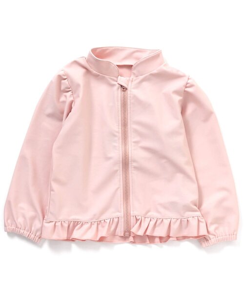 Ampersand（アンパサンド）の「フリルラッシュガード_UVカット（ラッシュガード・キッズ・ベビーピンク/ラベンダー/アイボリー/ピンク・100/110/120/130/140/80/90）」の3枚目の写真