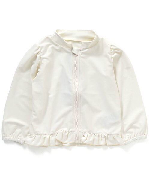 Ampersand（アンパサンド）の「フリルラッシュガード_UVカット（ラッシュガード・キッズ・ベビーピンク/ラベンダー/アイボリー/ピンク・100/110/120/130/140/80/90）」の2枚目の写真