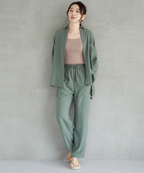 LEPSIM（レプシィム）の「【たよれるKNITシリーズ】14ゲージマルチキノウニットタンク　254673（タンクトップ・レディース・ブラック/ベージュ/グリーン/キナリ・FREE）」の9枚目の写真