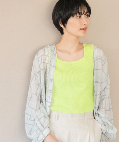 LEPSIM（レプシィム）の「【たよれるKNITシリーズ】14ゲージマルチキノウニットタンク　254673（タンクトップ・レディース・ブラック/ベージュ/グリーン/キナリ・FREE）」の13枚目の写真