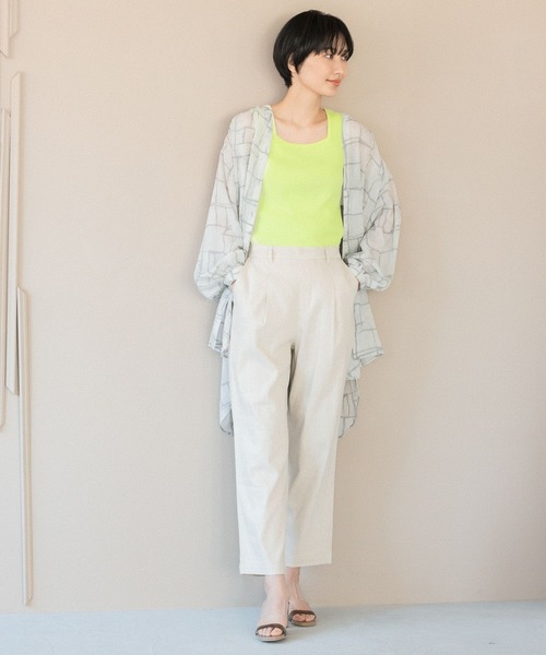 LEPSIM（レプシィム）の「【たよれるKNITシリーズ】14ゲージマルチキノウニットタンク　254673（タンクトップ・レディース・ブラック/ベージュ/グリーン/キナリ・FREE）」の15枚目の写真