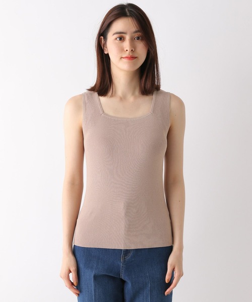 LEPSIM（レプシィム）の「【たよれるKNITシリーズ】14ゲージマルチキノウニットタンク　254673（タンクトップ・レディース・ブラック/ベージュ/グリーン/キナリ・FREE）」の17枚目の写真