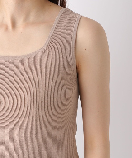 LEPSIM（レプシィム）の「【たよれるKNITシリーズ】14ゲージマルチキノウニットタンク　254673（タンクトップ・レディース・ブラック/ベージュ/グリーン/キナリ・FREE）」の21枚目の写真