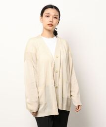 Samansa Mos2 | 【マシンウォッシャブル】リネンタッチＶネックカーディガン(カーディガン/ボレロ)