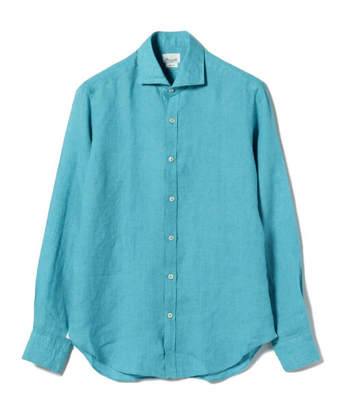 Giannetto リネン Brilla Il Per Il Gusto リネン 別注 ワイドカラーシャツ シャツ ブラウス