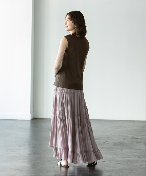 Noble(ノーブル)の「《追加2》スビンコットンスムースUネックTシャツ(Tシャツ/カットソー・レディース・ブラック/ブラウン/グレー・FREE)」の9枚目の写真