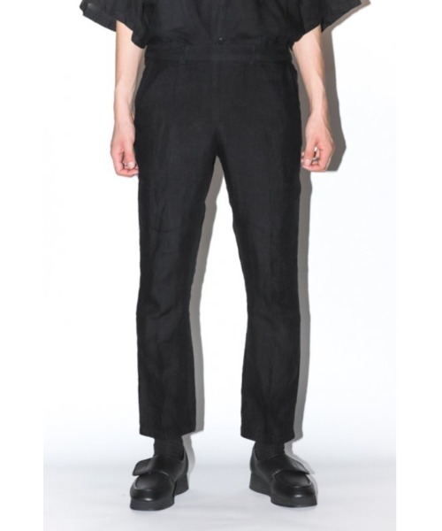 Badhiya(バディ―ヤ)の「FLARE TROUSER-linen-(その他パンツ・メンズ・ブラック/グリーン・1/2)」の8枚目の写真