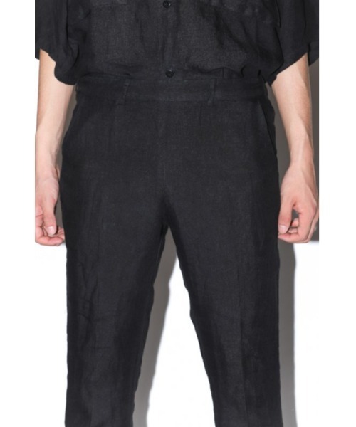 Badhiya(バディ―ヤ)の「FLARE TROUSER-linen-(その他パンツ・メンズ・ブラック/グリーン・1/2)」の11枚目の写真