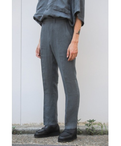 Badhiya(バディ―ヤ)の「FLARE TROUSER-linen-(その他パンツ・メンズ・ブラック/グリーン・1/2)」の13枚目の写真