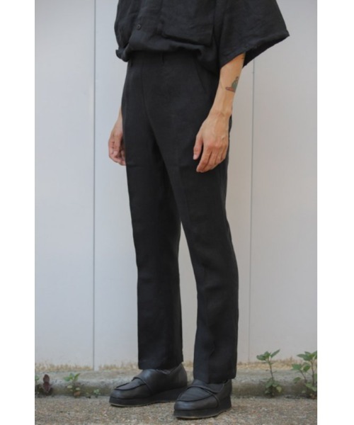 Badhiya(バディ―ヤ)の「FLARE TROUSER-linen-(その他パンツ・メンズ・ブラック/グリーン・1/2)」の14枚目の写真