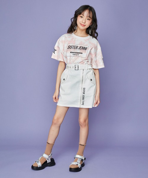 SISTER JENNI（SISTER JENNI）の「ベルト付き台形ＺＩＰスカパン（その他パンツ・キッズ・オフホワイト/ブラック/カーキ・130cm/140cm/150cm/160cm）」の4枚目の写真