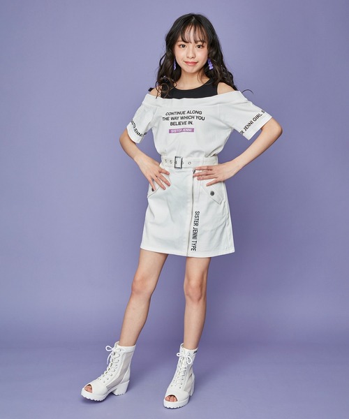 SISTER JENNI（SISTER JENNI）の「ベルト付き台形ＺＩＰスカパン（その他パンツ・キッズ・オフホワイト/ブラック/カーキ・130cm/140cm/150cm/160cm）」の7枚目の写真