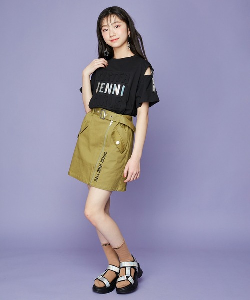 SISTER JENNI（SISTER JENNI）の「ベルト付き台形ＺＩＰスカパン（その他パンツ・キッズ・オフホワイト/ブラック/カーキ・130cm/140cm/150cm/160cm）」の10枚目の写真