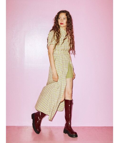 jouetie(ジュエティ)の「ハーフスリーブラップワンピース(ワンピース・レディース・オフホワイト/グレー/ブラック/グリーン・MEDIUM)」の10枚目の写真