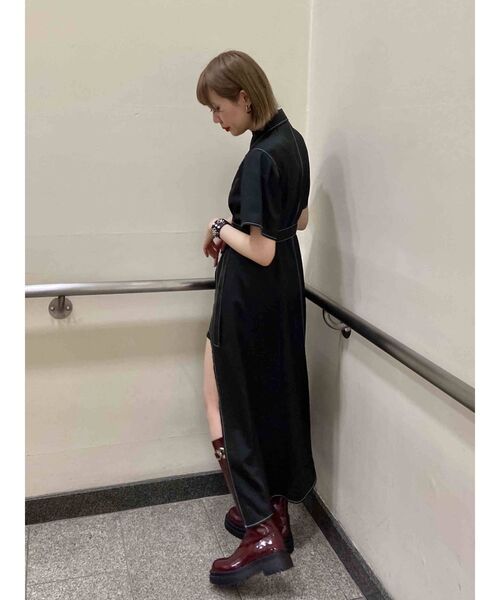 jouetie(ジュエティ)の「ハーフスリーブラップワンピース(ワンピース・レディース・オフホワイト/グレー/ブラック/グリーン・MEDIUM)」の16枚目の写真