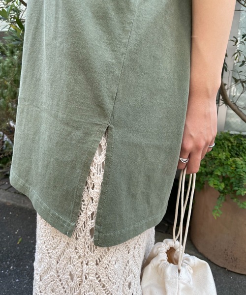 CIAOPANIC(チャオパニック)の「デイリー使いにお勧め、nostalgiaビンテージライクノースリTEE(Tシャツ/カットソー・レディース・ブラウン/カーキ/アイボリー・FREE)」の11枚目の写真