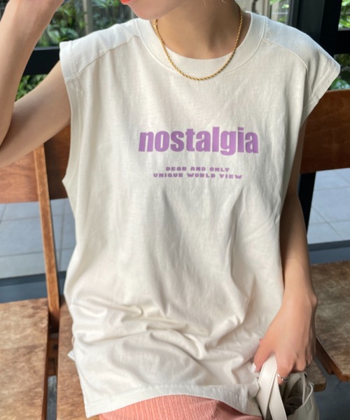 CIAOPANIC(チャオパニック)の「デイリー使いにお勧め、nostalgiaビンテージライクノースリTEE(Tシャツ/カットソー・レディース・ブラウン/カーキ/アイボリー・FREE)」の14枚目の写真
