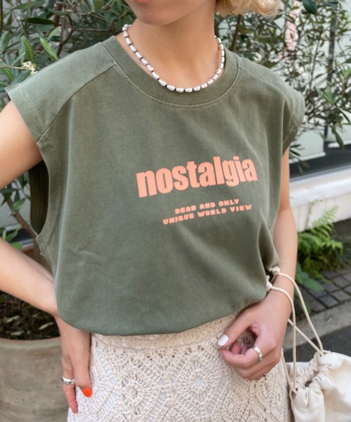 CIAOPANIC(チャオパニック)の「デイリー使いにお勧め、nostalgiaビンテージライクノースリTEE(Tシャツ/カットソー・レディース・ブラウン/カーキ/アイボリー・FREE)」の19枚目の写真