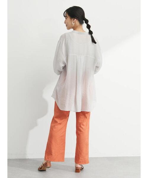 ELENCARE DUE(エレンカーレデュエ)の「・ELENCARE DUE シアーロングスリーブシャツ(シャツ/ブラウス・レディース・ブラック/ピンク/グレー/グリーン・FREE)」の14枚目の写真