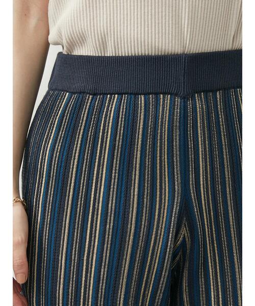 Green　Parks（グリーンパークス）の「ジャガード編みストライプニットパンツ（その他パンツ・レディース・ブラウン/ダークグレー・FREE）」の14枚目の写真