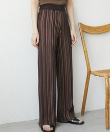 Green　Parks | ジャガード編みストライプニットパンツ(その他パンツ)