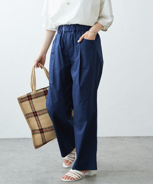 PUAL CE CIN(ピュアルセシン)の「JAPAN MADE ストレッチストレートパンツ(その他パンツ・レディース・ライトグレー/ブラック/ベージュ/ネイビー/カーキ/イエロー・FREE)」の5枚目の写真