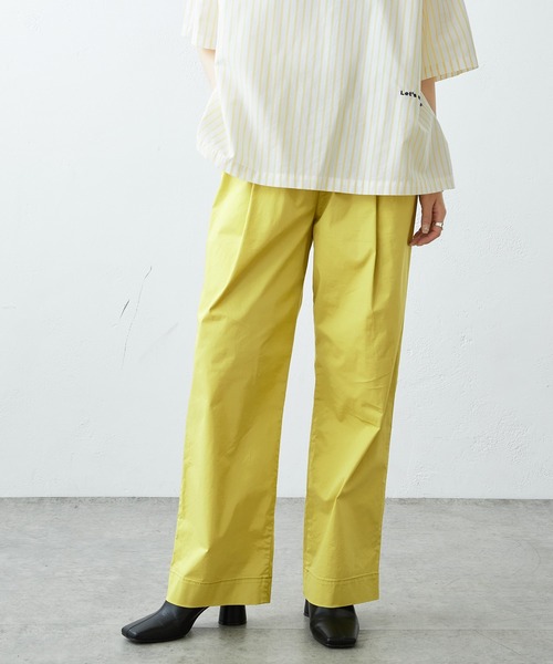 PUAL CE CIN(ピュアルセシン)の「JAPAN MADE ストレッチストレートパンツ(その他パンツ・レディース・ライトグレー/ブラック/ベージュ/ネイビー/カーキ/イエロー・FREE)」の6枚目の写真