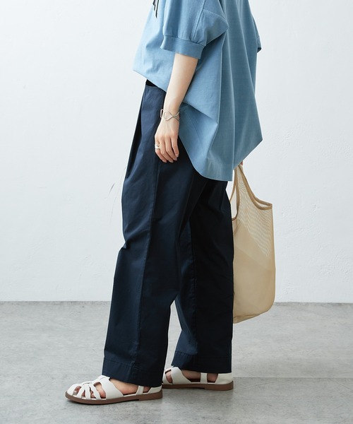 PUAL CE CIN(ピュアルセシン)の「JAPAN MADE ストレッチストレートパンツ(その他パンツ・レディース・ライトグレー/ブラック/ベージュ/ネイビー/カーキ/イエロー・FREE)」の1枚目の写真