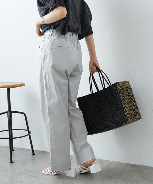 PUAL CE CIN(ピュアルセシン)の「JAPAN MADE ストレッチストレートパンツ(その他パンツ・レディース・ライトグレー/ブラック/ベージュ/ネイビー/カーキ/イエロー・FREE)」の8枚目の写真