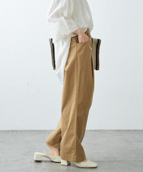 PUAL CE CIN(ピュアルセシン)の「JAPAN MADE ストレッチストレートパンツ(その他パンツ・レディース・ライトグレー/ブラック/ベージュ/ネイビー/カーキ/イエロー・FREE)」の11枚目の写真