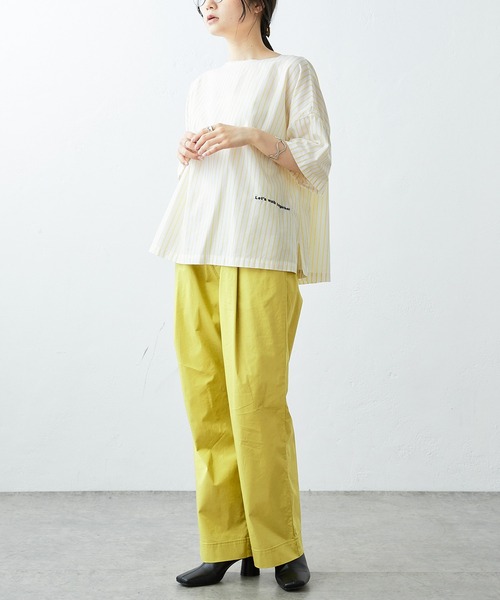 PUAL CE CIN(ピュアルセシン)の「JAPAN MADE ストレッチストレートパンツ(その他パンツ・レディース・ライトグレー/ブラック/ベージュ/ネイビー/カーキ/イエロー・FREE)」の15枚目の写真