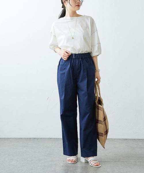 PUAL CE CIN(ピュアルセシン)の「JAPAN MADE ストレッチストレートパンツ(その他パンツ・レディース・ライトグレー/ブラック/ベージュ/ネイビー/カーキ/イエロー・FREE)」の18枚目の写真