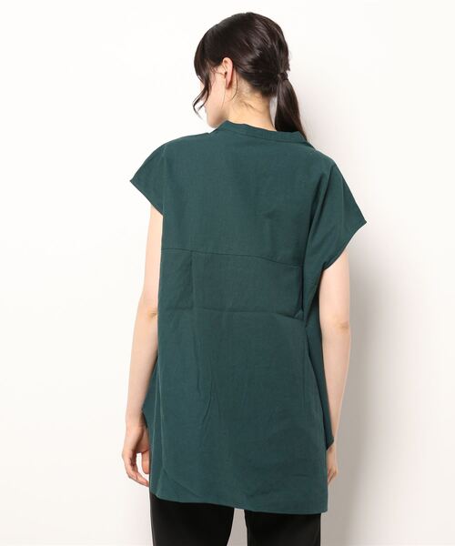 sm2rhythm（サマンサモスモスリズム）の「タックノースリーブプルオーバーシャツ（シャツ/ブラウス・レディース・ブラック/オレンジ/グリーン・ﾌﾘ-）」の5枚目の写真