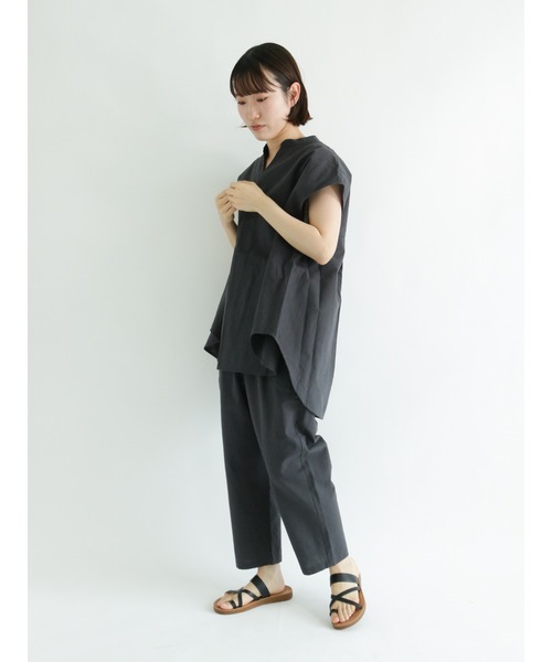 sm2rhythm（サマンサモスモスリズム）の「タックノースリーブプルオーバーシャツ（シャツ/ブラウス・レディース・ブラック/オレンジ/グリーン・ﾌﾘ-）」の7枚目の写真