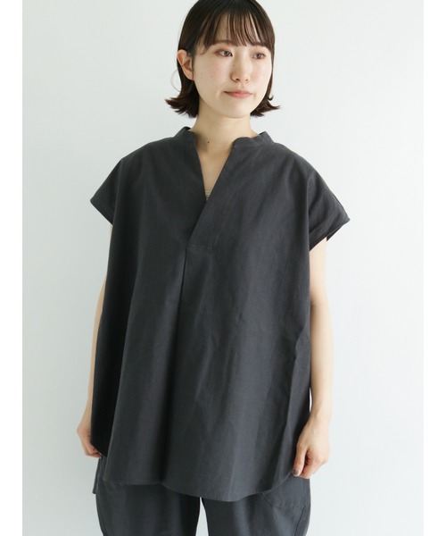 sm2rhythm（サマンサモスモスリズム）の「タックノースリーブプルオーバーシャツ（シャツ/ブラウス・レディース・ブラック/オレンジ/グリーン・ﾌﾘ-）」の8枚目の写真