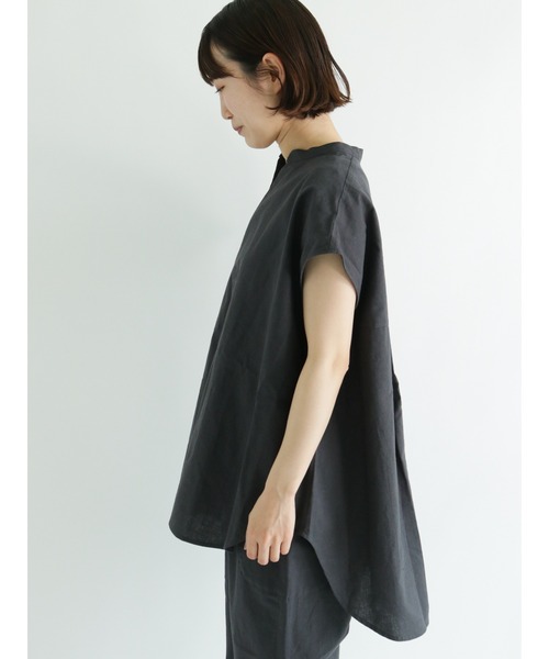 sm2rhythm（サマンサモスモスリズム）の「タックノースリーブプルオーバーシャツ（シャツ/ブラウス・レディース・ブラック/オレンジ/グリーン・ﾌﾘ-）」の9枚目の写真