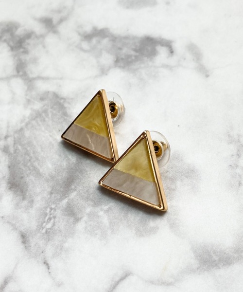 yu-ka(ユーカ)の「YU-KA : ステンドグラスピアス / STAINED GLASS PIERCE(ピアス(両耳用)・レディース・ホワイト/ブラウン/イエロー/ブルー/ホワイト系その他/ホワイト系その他2・FREE)」の1枚目の写真
