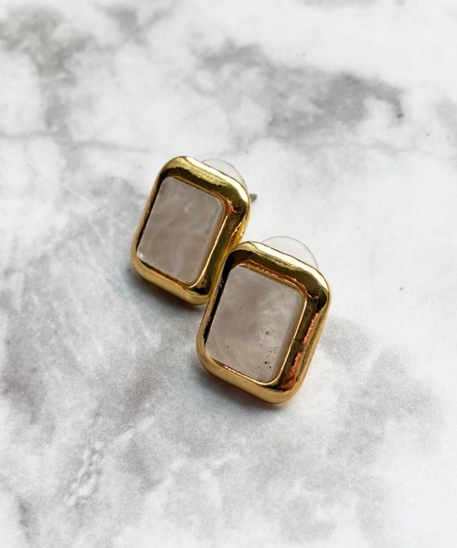 yu-ka(ユーカ)の「YU-KA : ステンドグラスピアス / STAINED GLASS PIERCE(ピアス(両耳用)・レディース・ホワイト/ブラウン/イエロー/ブルー/ホワイト系その他/ホワイト系その他2・FREE)」の10枚目の写真