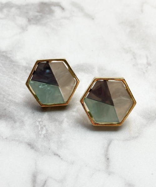 yu-ka(ユーカ)の「YU-KA : ステンドグラスピアス / STAINED GLASS PIERCE(ピアス(両耳用)・レディース・ホワイト/ブラウン/イエロー/ブルー/ホワイト系その他/ホワイト系その他2・FREE)」の13枚目の写真