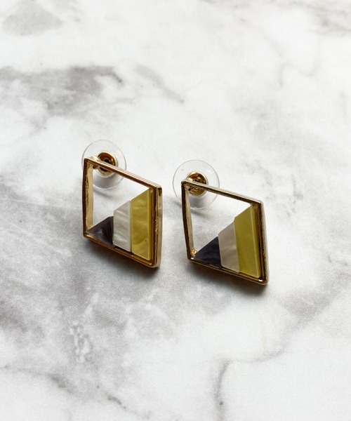 yu-ka(ユーカ)の「YU-KA : ステンドグラスピアス / STAINED GLASS PIERCE(ピアス(両耳用)・レディース・ホワイト/ブラウン/イエロー/ブルー/ホワイト系その他/ホワイト系その他2・FREE)」の15枚目の写真