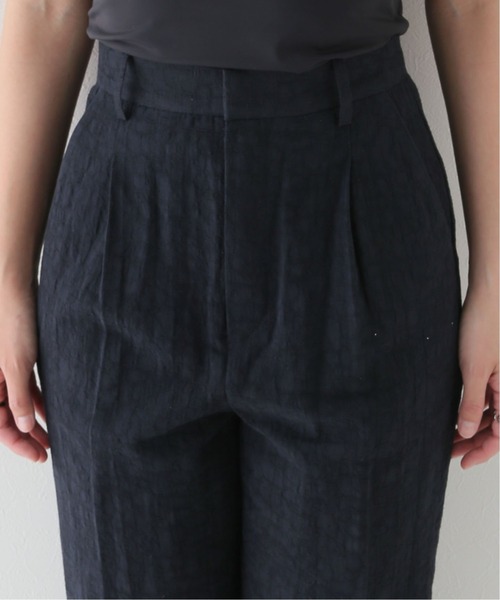 JOINT WORKS（ジョイントワークス）の「コットンリネンジャガードパンツ（スラックス・レディース・ネイビー/イエロー・SMALL/MEDIUM）」の13枚目の写真