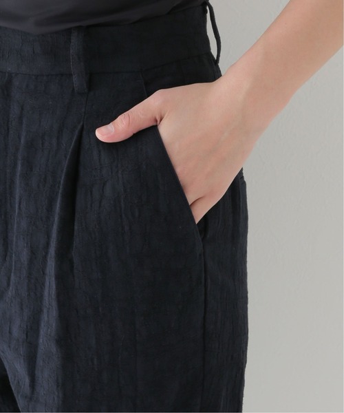 JOINT WORKS（ジョイントワークス）の「コットンリネンジャガードパンツ（スラックス・レディース・ネイビー/イエロー・SMALL/MEDIUM）」の21枚目の写真