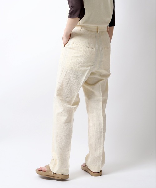 JOINT WORKS（ジョイントワークス）の「コットンリネンジャガードパンツ（スラックス・レディース・ネイビー/イエロー・SMALL/MEDIUM）」の15枚目の写真