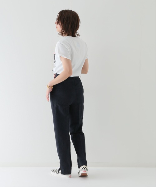 JOINT WORKS（ジョイントワークス）の「コットンリネンジャガードパンツ（スラックス・レディース・ネイビー/イエロー・SMALL/MEDIUM）」の8枚目の写真